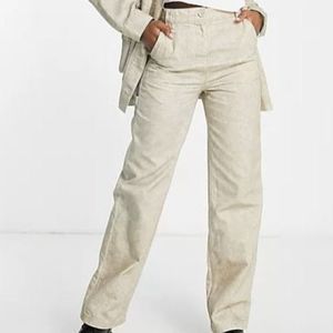 Topshop Floral Straight Leg Pants